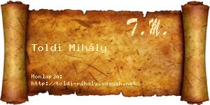 Toldi Mihály névjegykártya