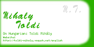 mihaly toldi business card